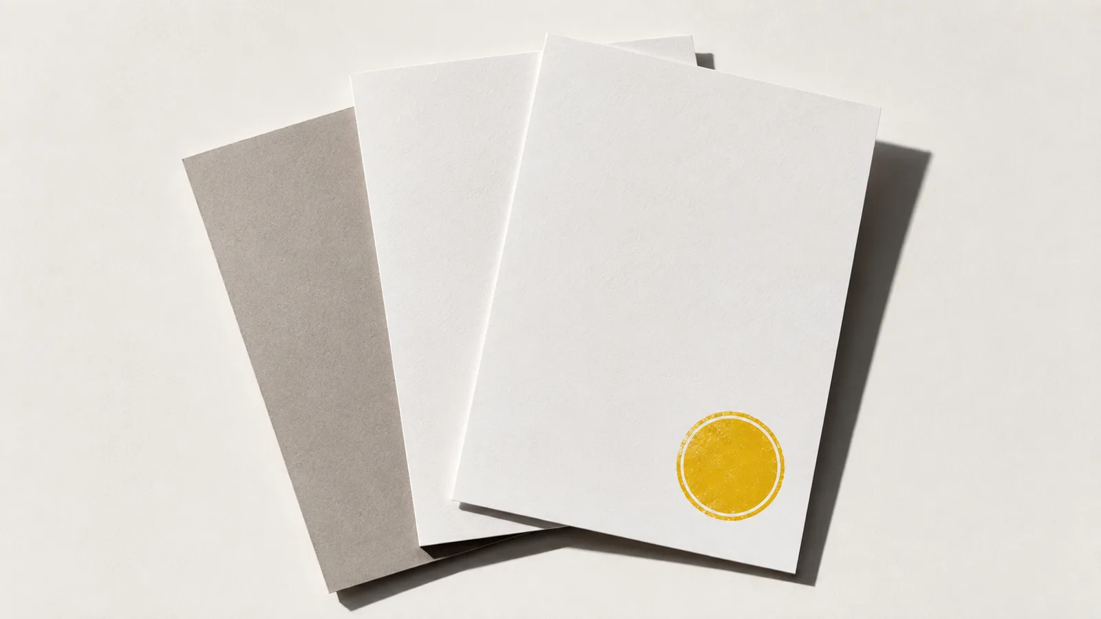 A neat stack of paper with a yellow circular seal